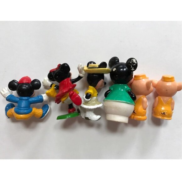 1980s PVC Mini Disney Figures Mickey Mouse Minnie Donald - Picture 2 of 3